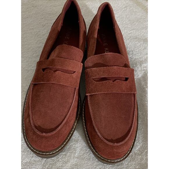 Anne Klein Akelia Suede Penny Loafers Flats Womens 9 New Slip Ons - Picture 3 of 7